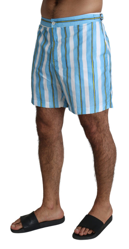  - Striped Elegance Swim Shorts