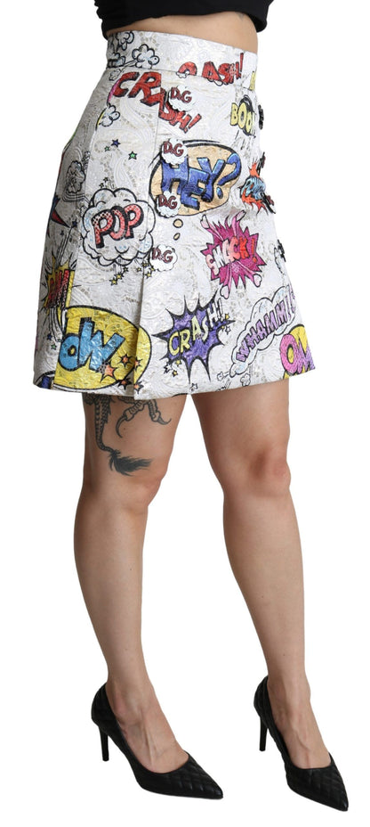  - Chic Cartoon Brocade Mini Skirt