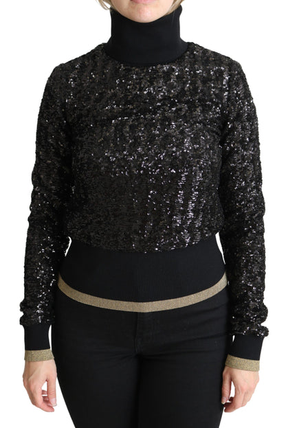  - Elegant Sequined Turtleneck Sweater