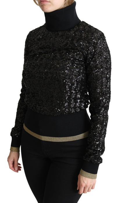  - Elegant Sequined Turtleneck Sweater