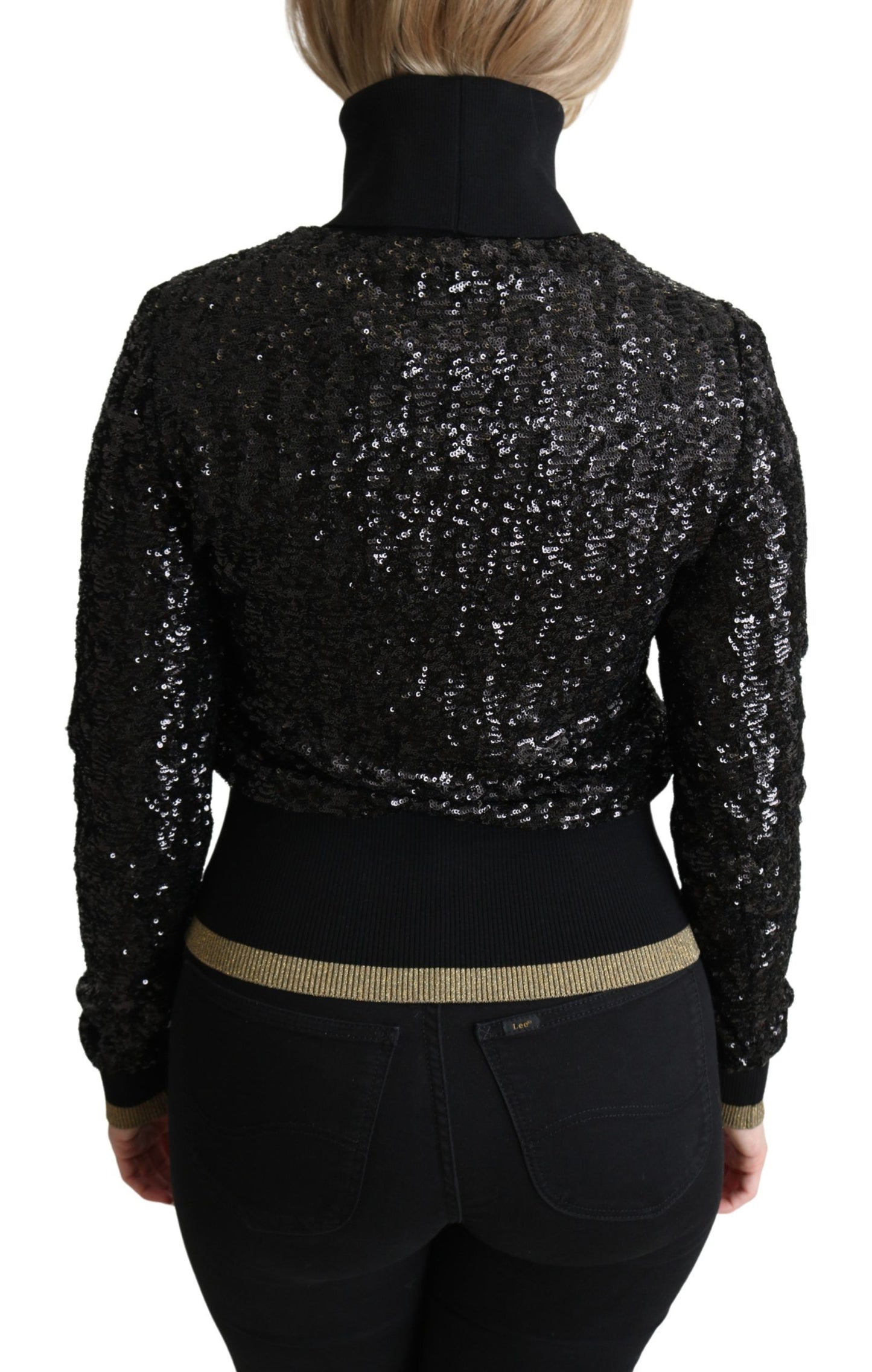  - Elegant Sequined Turtleneck Sweater