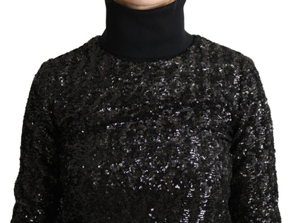  - Elegant Sequined Turtleneck Sweater