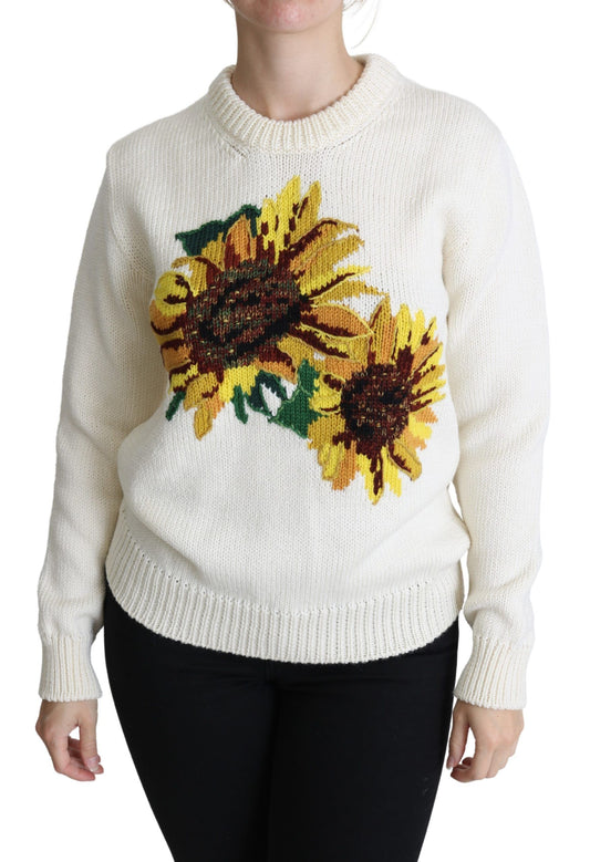  - Elegant Knitted Sunflower Sweater