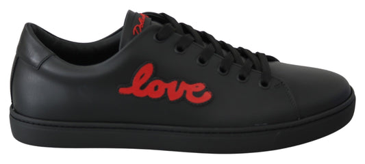 Elegant Leather Sneakers with Red Accents - The Luxe Alliance