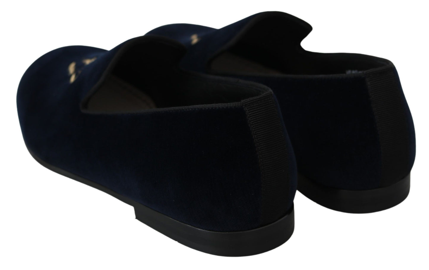  - Elegant Blue Embroidered Loafers