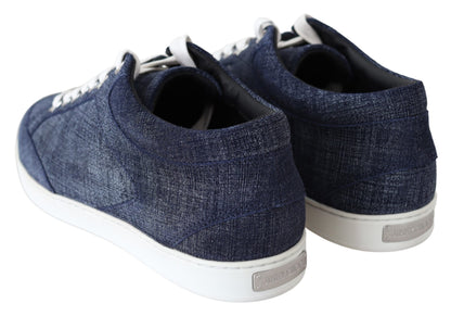  - Chic Slip-On Blue Denim Suede Sneakers