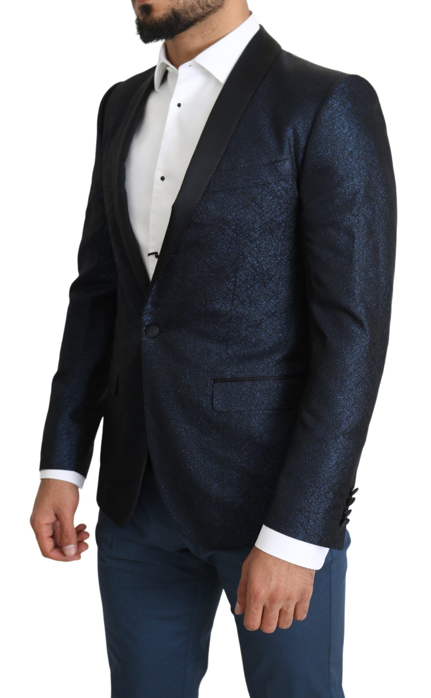  - Elegant Martini Blue Slim Fit Blazer