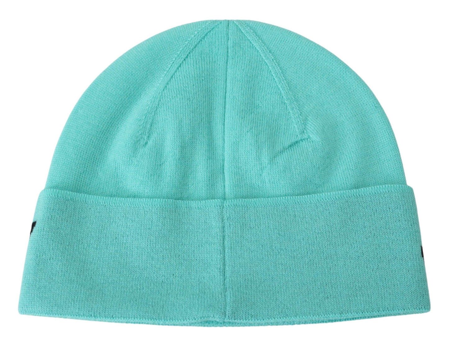 Aquamarine Green Wool Beanie with Signature Logo - The Luxe Alliance