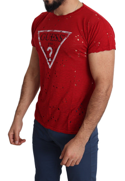  - Radiant Red Cotton Stretch T-Shirt