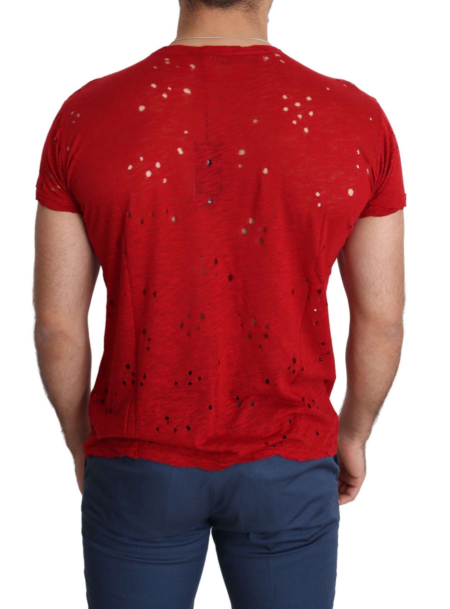  - Radiant Red Cotton Stretch T-Shirt