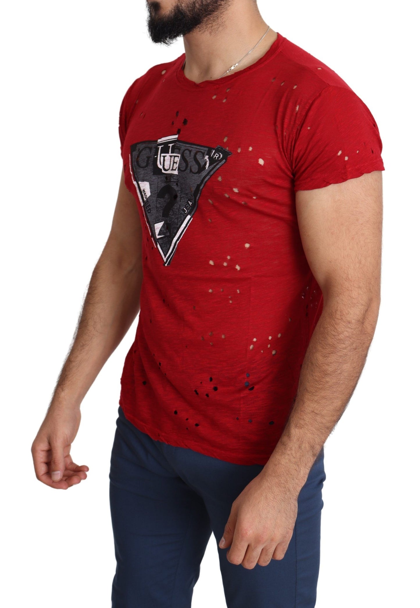  - Radiant Red Cotton Tee Perfect For Everyday Style