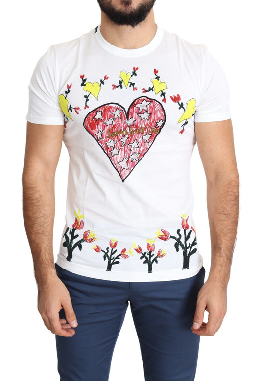  - Chic Saint Valentine Print Crew Neck T-Shirt