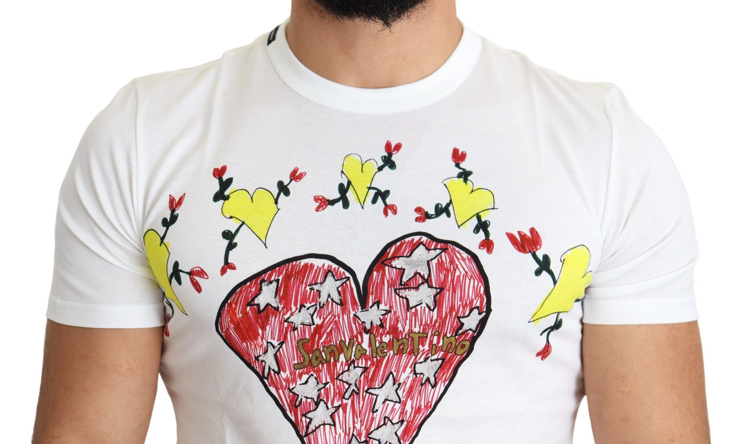  - Chic Saint Valentine Print Crew Neck T-Shirt