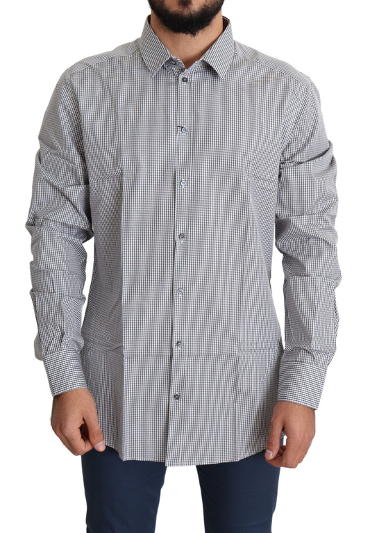  - Checkered Slim Fit Cotton Dress Shirt