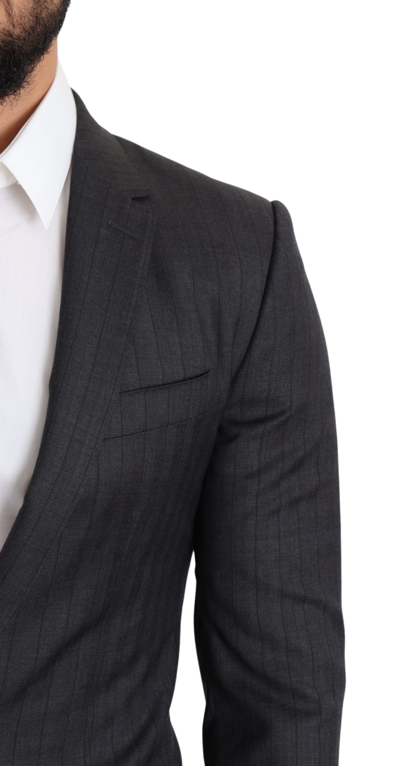  - Elegant Black Virgin Wool Martini Blazer