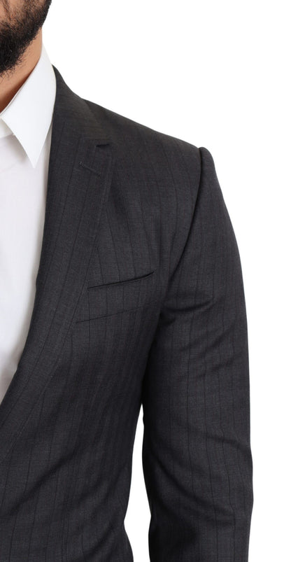  - Elegant Black Virgin Wool Martini Blazer