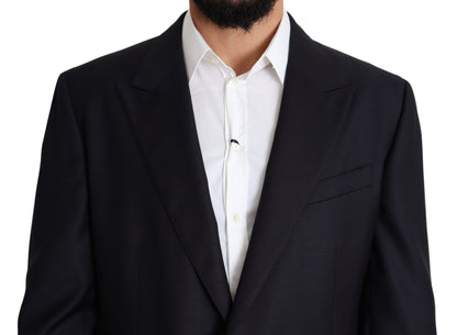  - Elegant Black Virgin Wool Men's Blazer