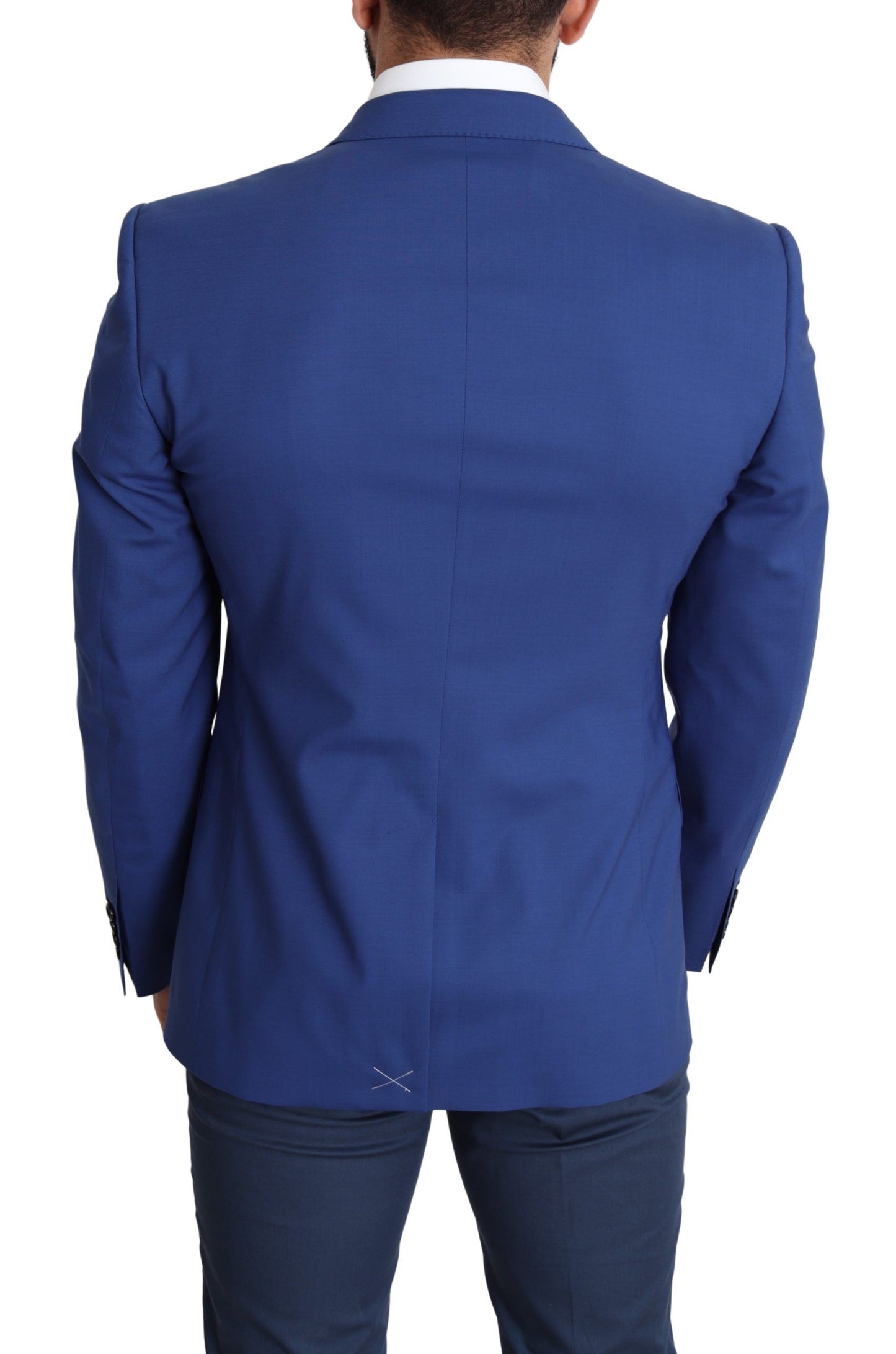  - Exquisite Blue Wool Martini Blazer Jacket