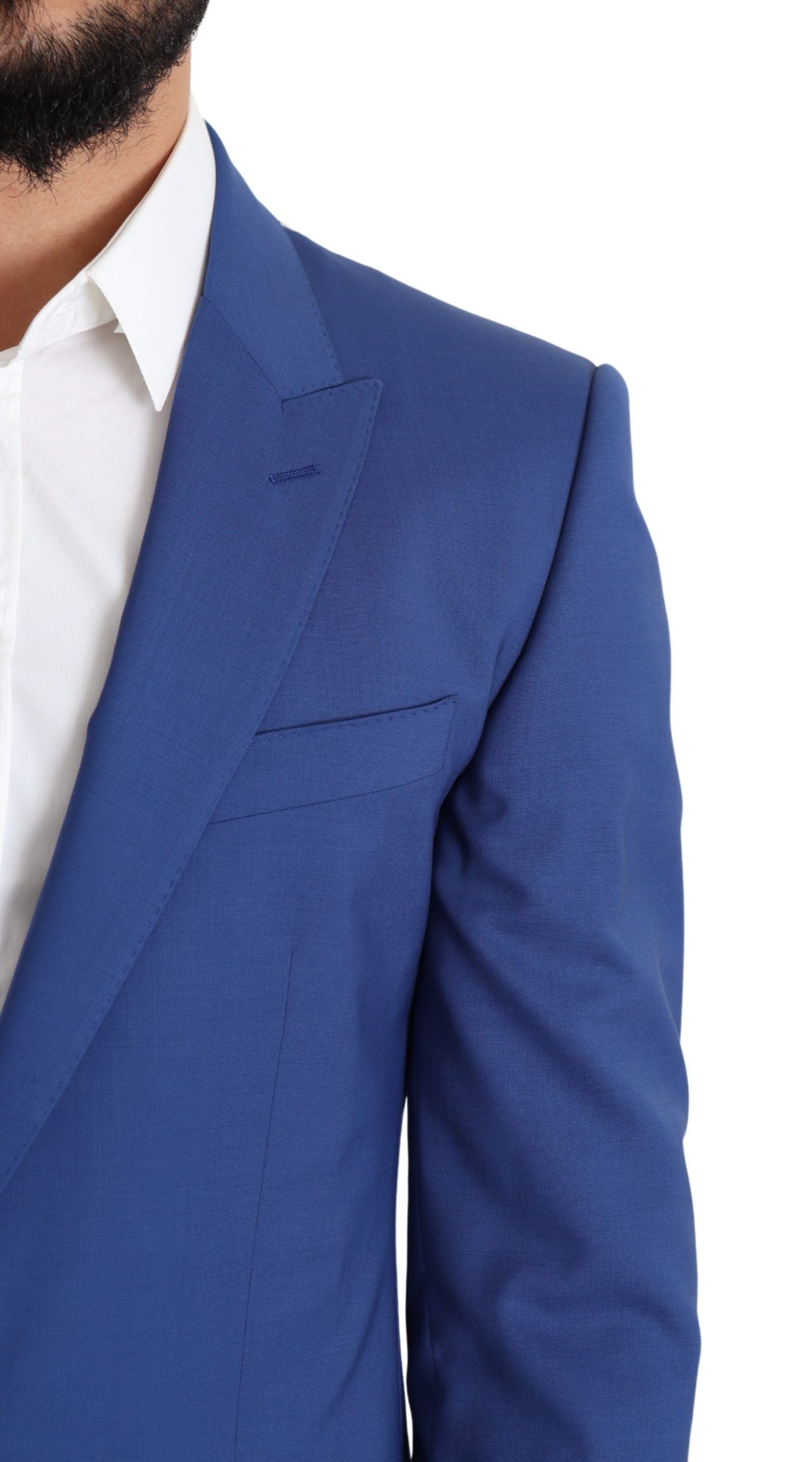  - Exquisite Blue Wool Martini Blazer Jacket