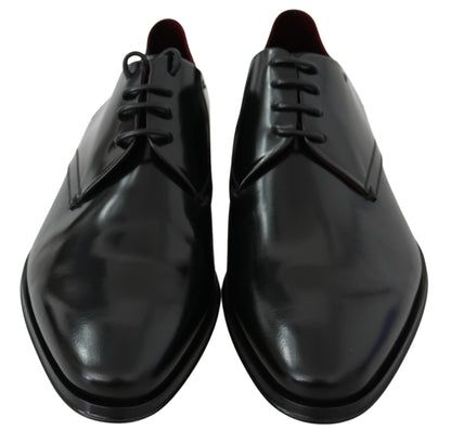  - Elegant Black Leather Derby Shoes