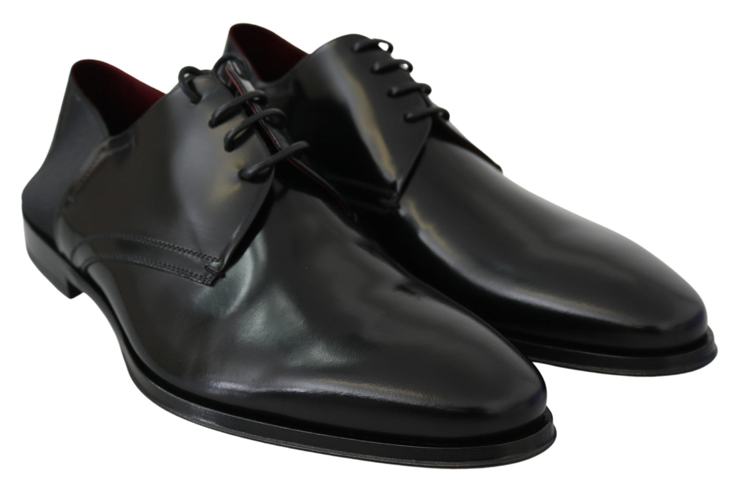  - Elegant Black Leather Derby Shoes