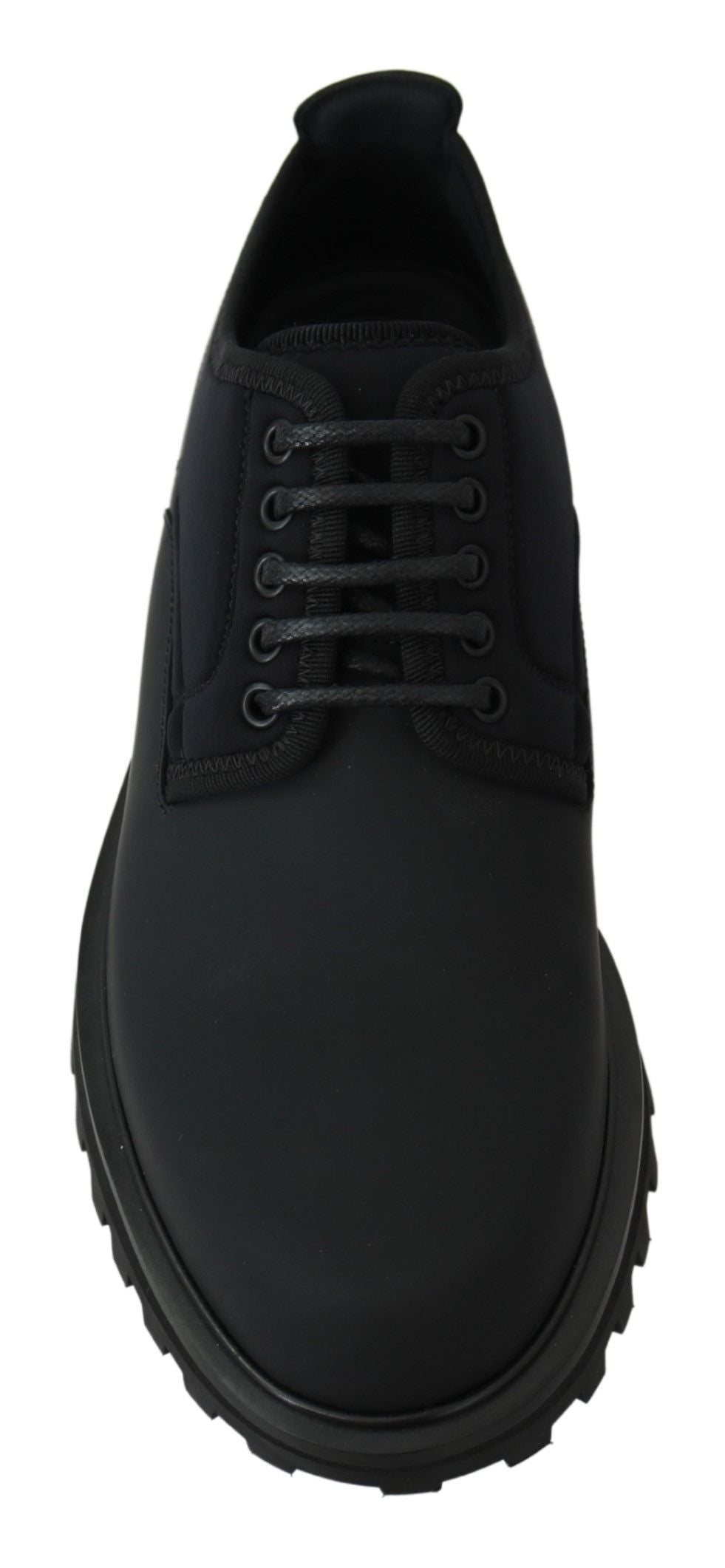  - Elegant Black Calfskin Derby Shoes