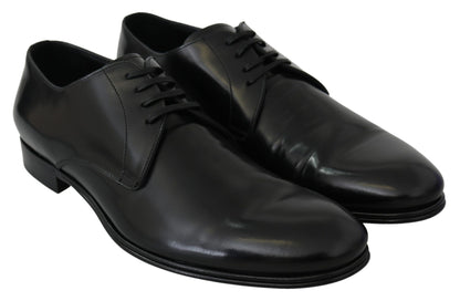  - Elegant Black Leather Derby Shoes