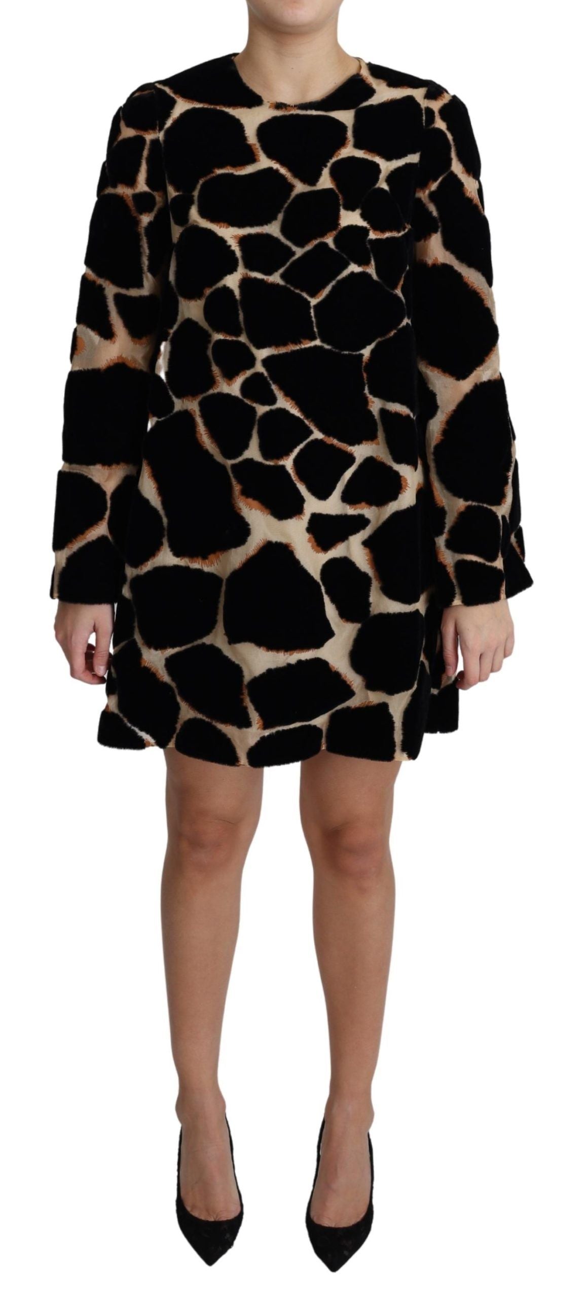  - Chic Giraffe Print Shift Mini Dress