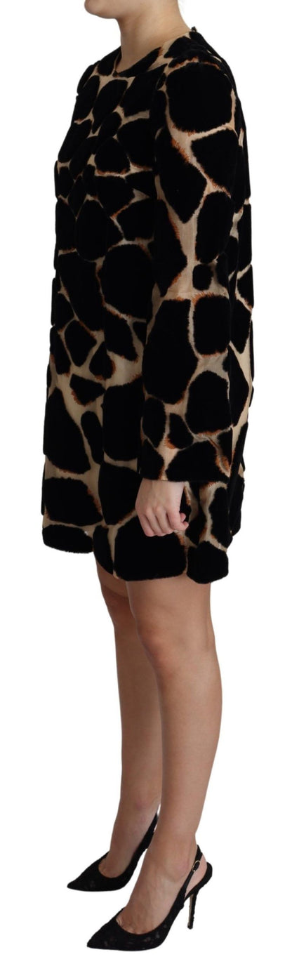  - Chic Giraffe Print Shift Mini Dress