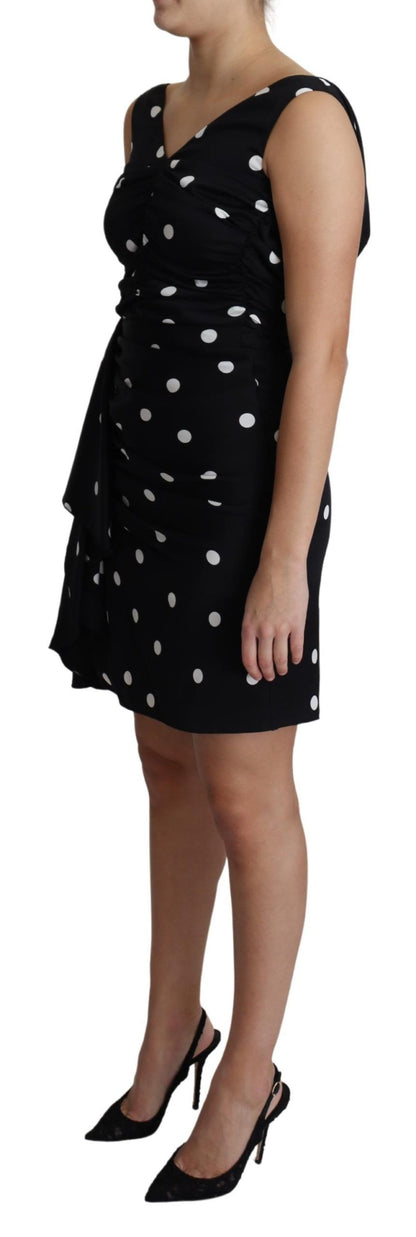  - Elegant Polka Dot Silk Charmeuse Dress