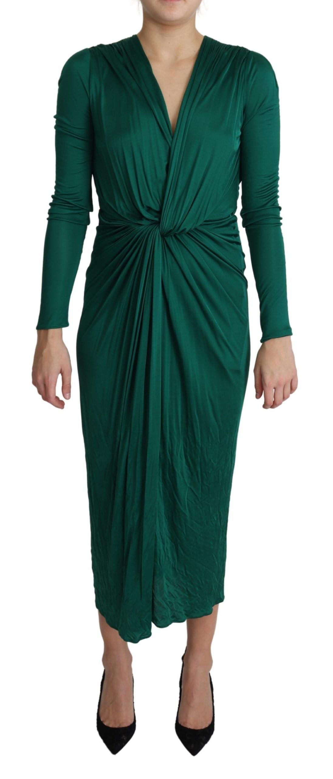  - Emerald Elegance Bodycon Midi Dress