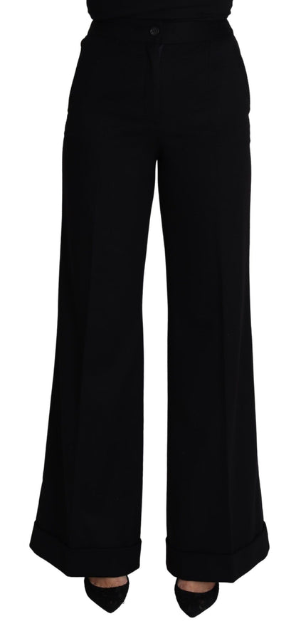  - Elegant Cashmere Wide Leg Trousers