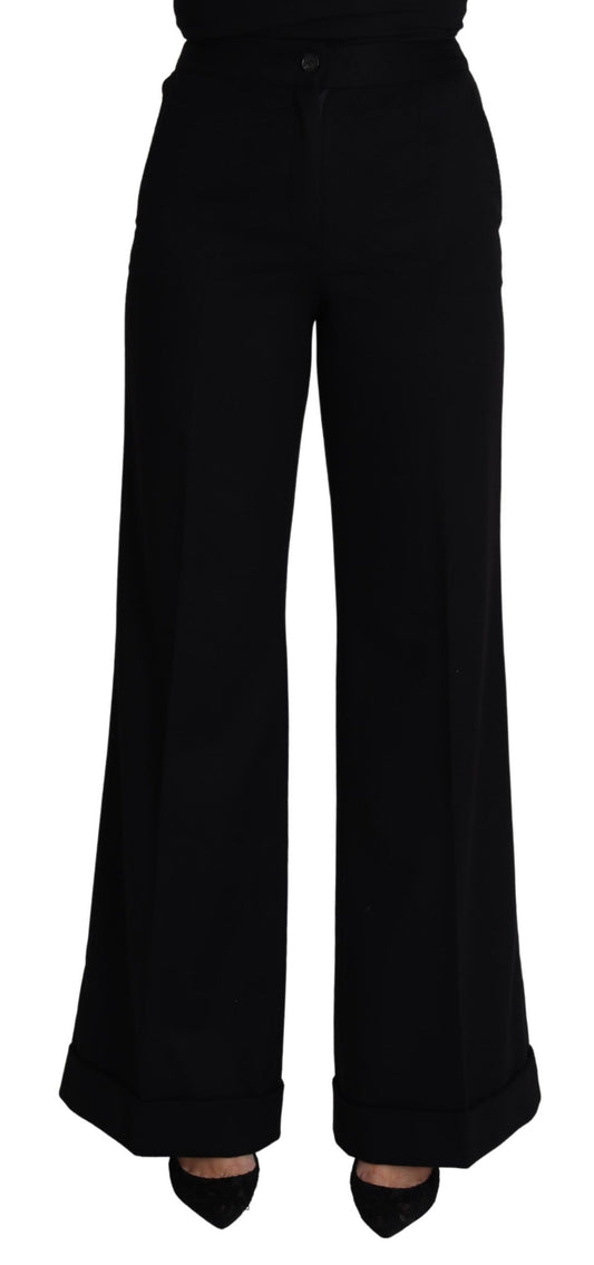  - Elegant Cashmere Wide Leg Trousers