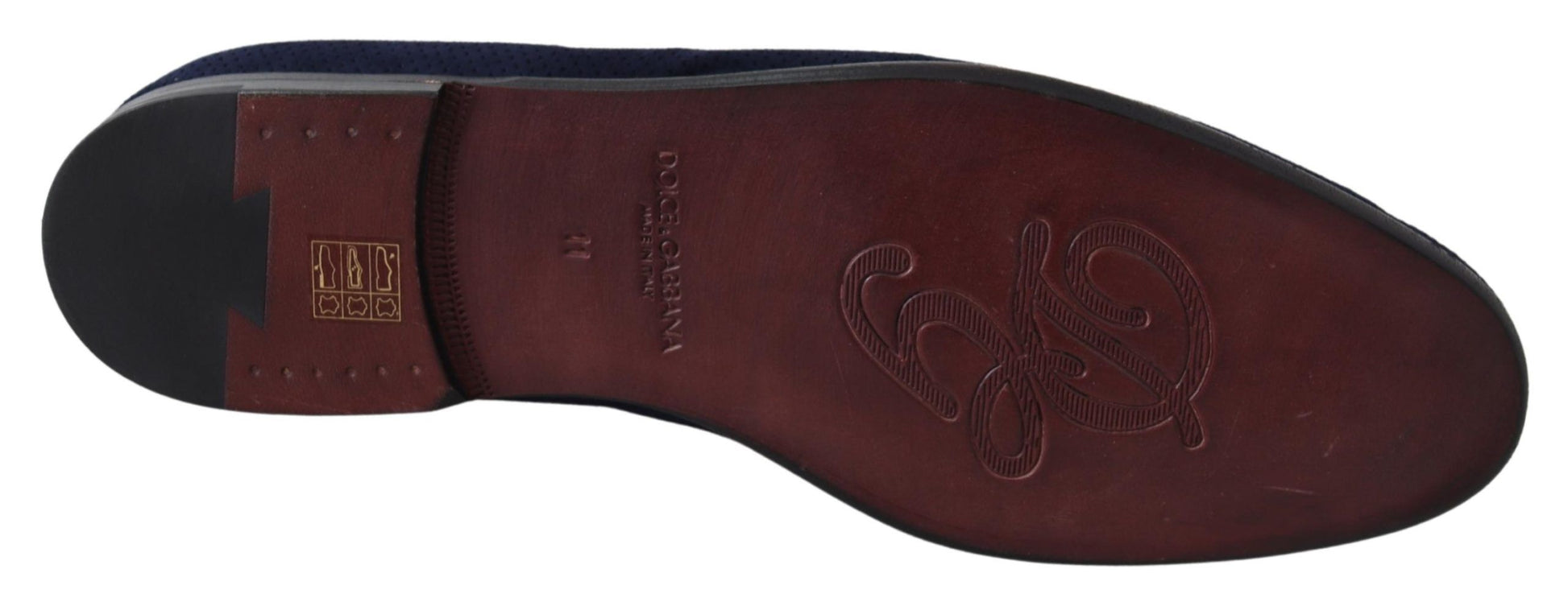 Elegant Blue Suede Leather Loafers by Dolce & Gabbana