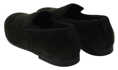  - Elegant Green Velvet Loafers