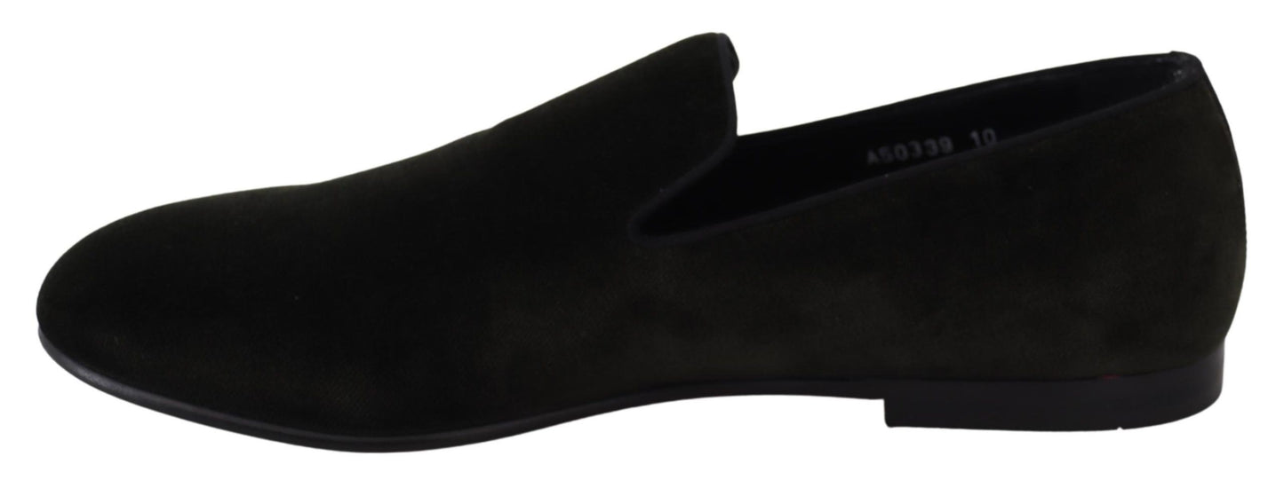  - Elegant Green Velvet Loafers