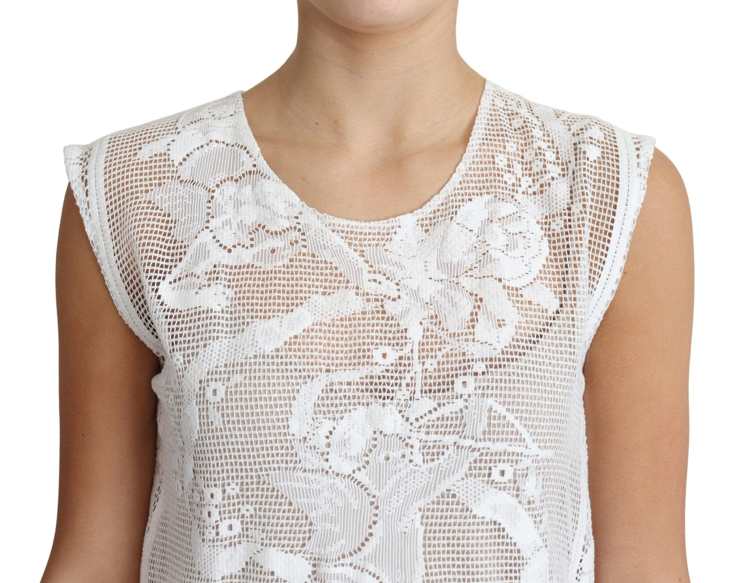  - Chic Lace Floral Sleeveless Top