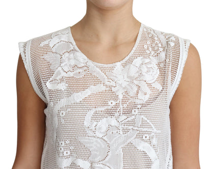  - Chic Lace Floral Sleeveless Top