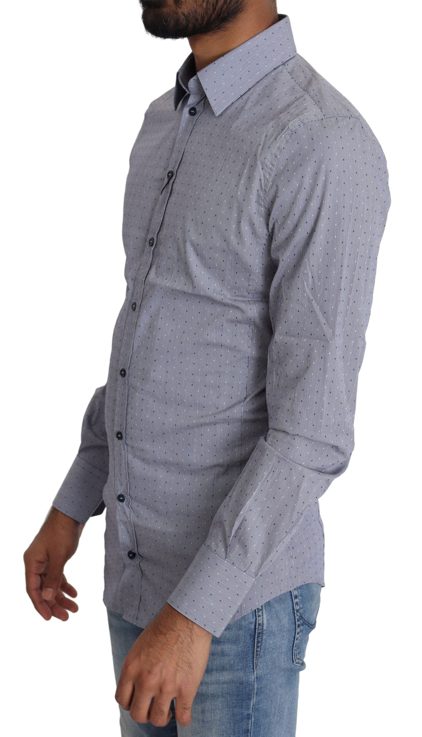  - Sicilia Slim Fit Polka Dot Cotton Blend Shirt