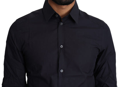  - Navy Blue Slim Fit Gold Series Dress Shirt