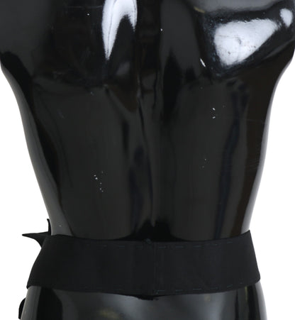  - Elegant Black Crystal Waist Belt