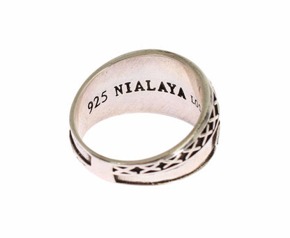  - Nialaya Silver Rhodium 925 Sterling Ring