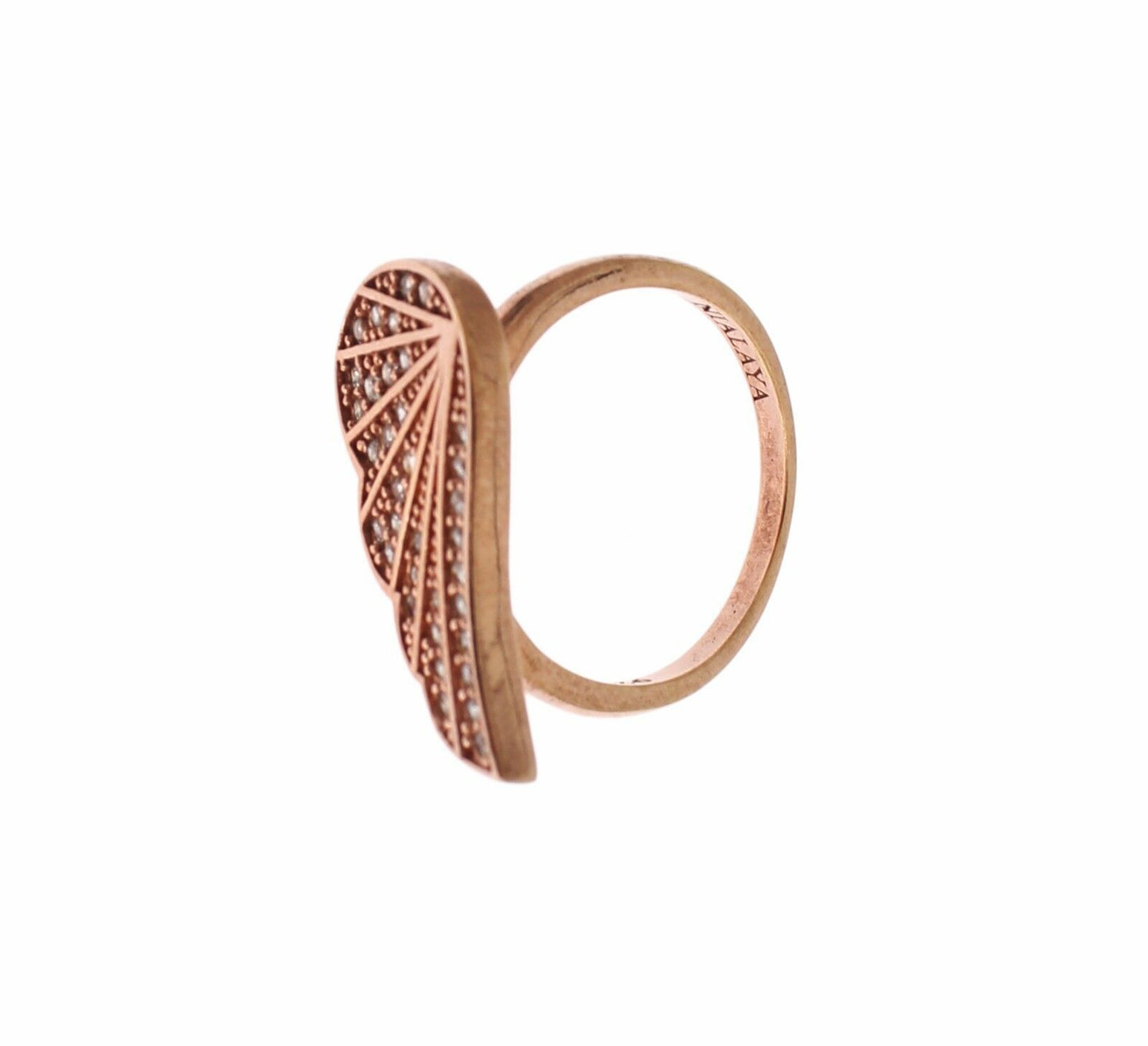  - Elegant Pink Gold CZ Crystal Ring