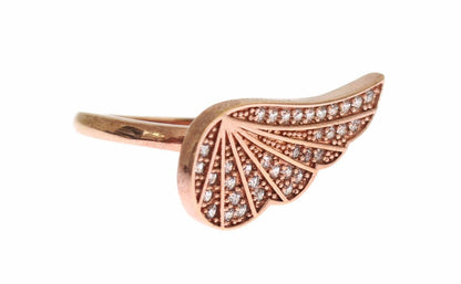  - Elegant Pink Gold CZ Crystal Ring