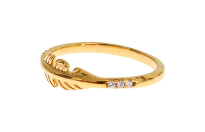  - Elegant Gold Plated Sterling Silver CZ Ring