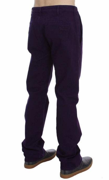  - Purple Cotton Stretch Slim Chinos