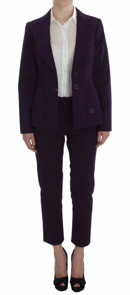  - Elegant Striped Pant & Blazer Suit