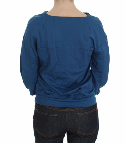  - Elegant Deep V-Neck Sweater in Blue