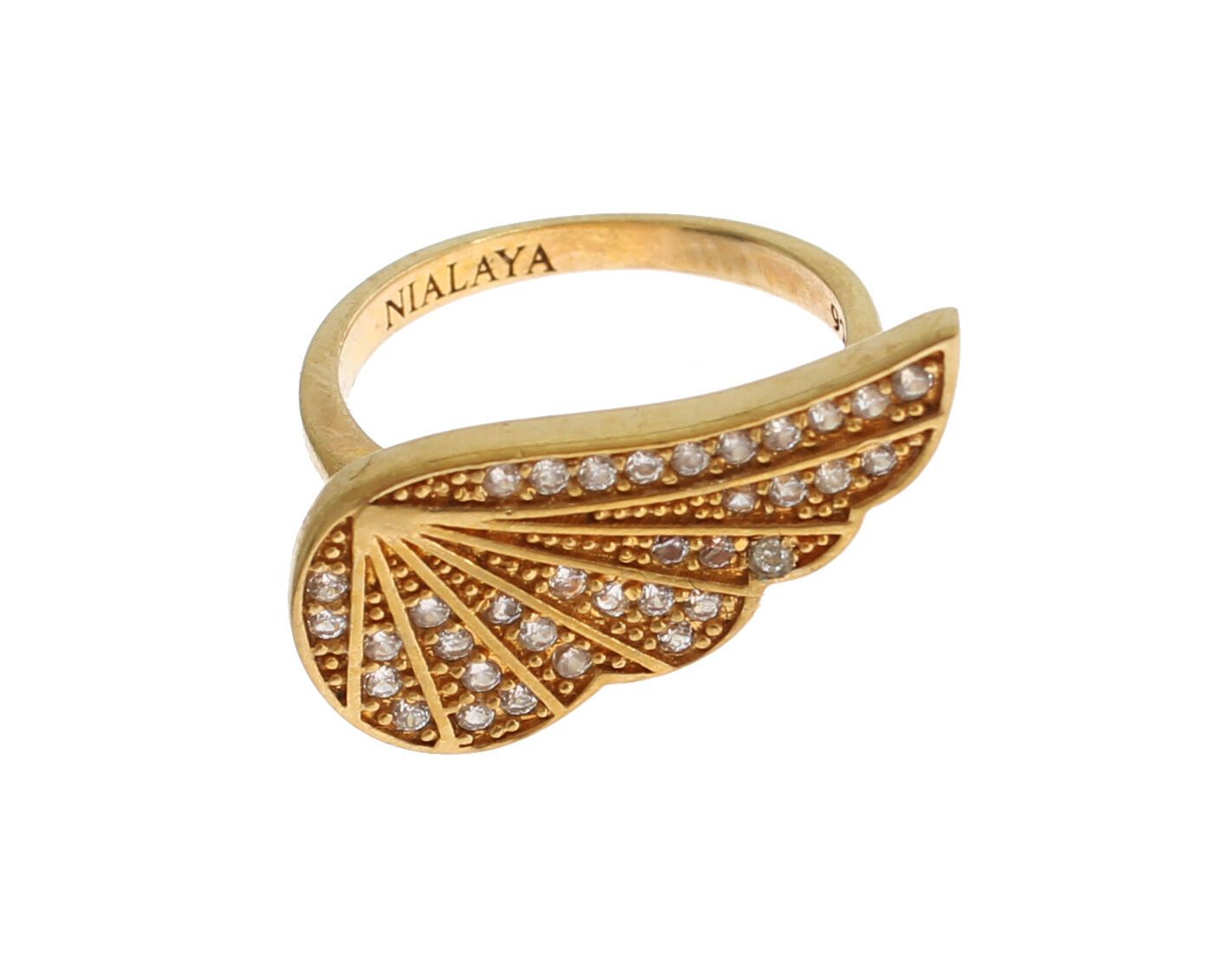  - Glamorous Gold Plated Crystal Ring