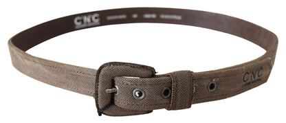  - Elegant Brown Leather Waist Belt